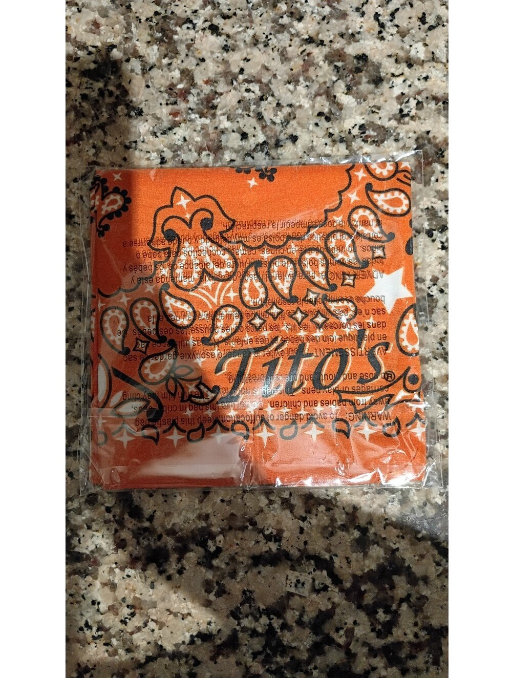 Orange Paisley Bandana